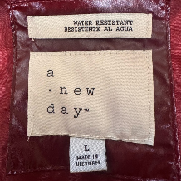 NWOT A New Day Berry Red Puffer Coat - Picture 6 of 6